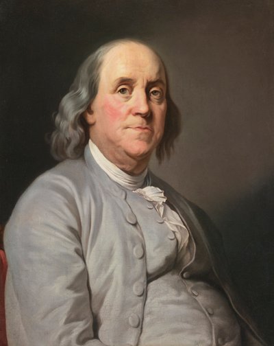 Portret van Benjamin Franklin door Joseph Siffred Duplessis