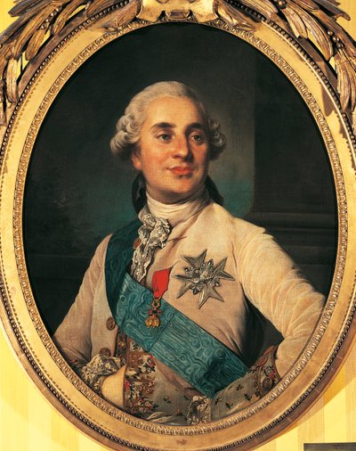 Portret van Lodewijk XV van Frankrijk, bekend als de Welbeminde door Joseph Siffred Duplessis