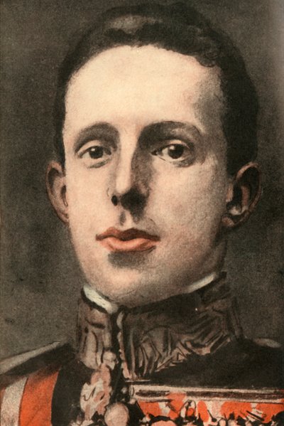 Alfonso XIII., koning van Spanje, 1910 door Joseph Simpson