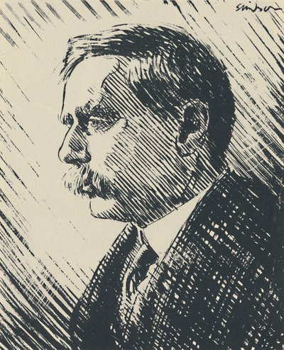 H. G. Wells, ca. 1930s door Joseph Simpson