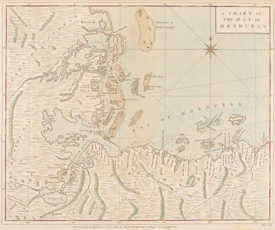 Een kaart van de Baai van Honduras door Joseph Smith Speer