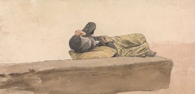 Een Liggende Jongen door Joseph Stannard