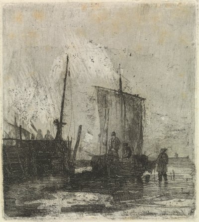 Boten in een Dok door Joseph Stannard