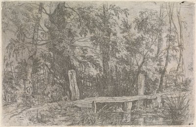 Landschap met brug door Joseph Stannard