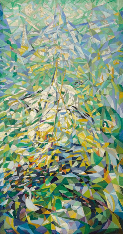 Lente (De processie) door Joseph Stella