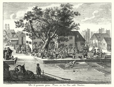 De Gruene Baum herberg nabij München door Joseph Stephan