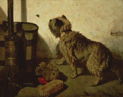 De hond en de vlieg, 1856 door Joseph Stevens