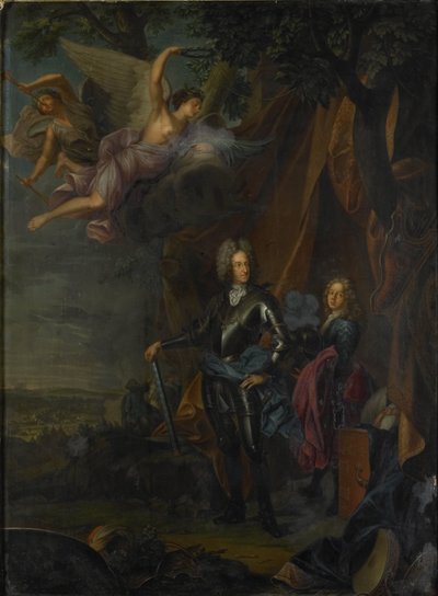 Portret van Maximiliaan II, keurvorst van Beieren, bij de slag van Mohács tegen de Turken door Joseph Vivien (copy after)
