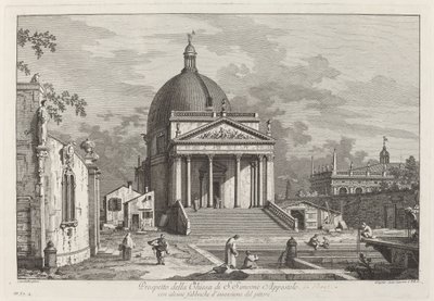 Prospetto della Chiesa di S. Simeone Apostolo, 1742 door Joseph Wagner
