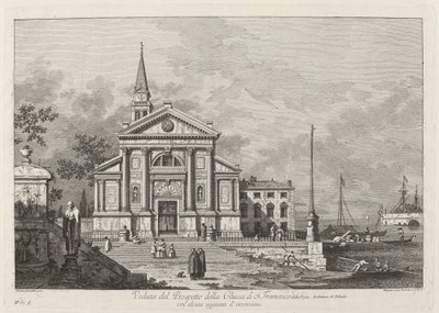 Veduta del Prospetto della Chiesa del S. Francesco door Joseph Wagner