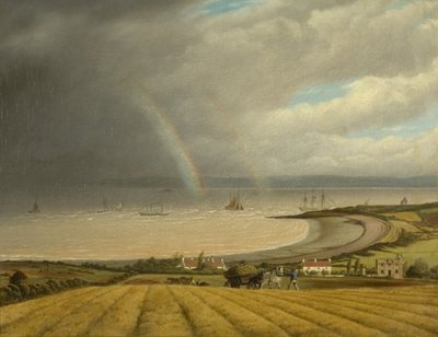 Een uitzicht vanaf Portishead richting Wales, ca.1832 door Joseph Walter