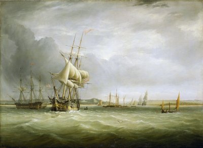 Navigatie in het Bristol Kanaal, Engeland, bij de monding van de Avon door Joseph Walter