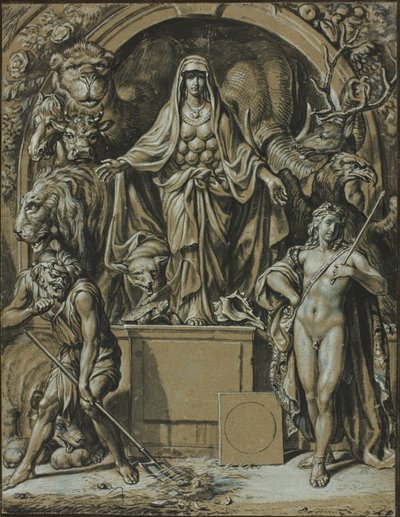 Diana van Efeze als Allegorie van de Natuur door Joseph Werner