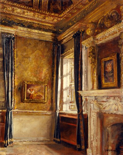 Blauwe fluwelen kamer - Hoek van dromen, Chiswick House door Joseph Williams Topham Vinall