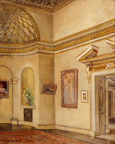 Noordoostelijke hoek van de galerij, Chiswick House door Joseph Williams Topham Vinall