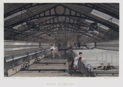Mule spinning door Joseph Wilson Lowry