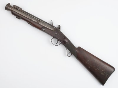 Blunderbuss met veer bajonet uitgegeven aan Ierse Vrijwilligers, ca. 1815 door Joseph Wood