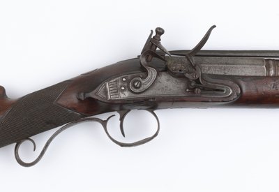 Donderbus met veer bajonet uitgegeven aan Ierse Vrijwilligers, circa 1815 door Joseph Wood