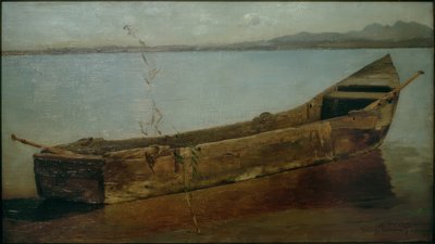 De laatste boomstamkano door Joseph Wopfner