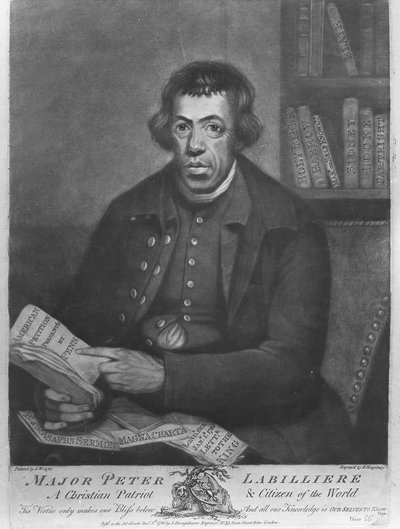 Majoor Peter Labilliere, geëtst door Henry Kingsbury, 1780 door Joseph Wright