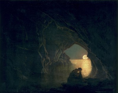 Een grot met de figuur van Julia, 1780 door Joseph Wright of Derby