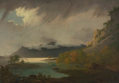 Derwent Water, met Skiddaw in de verte door Joseph Wright of Derby