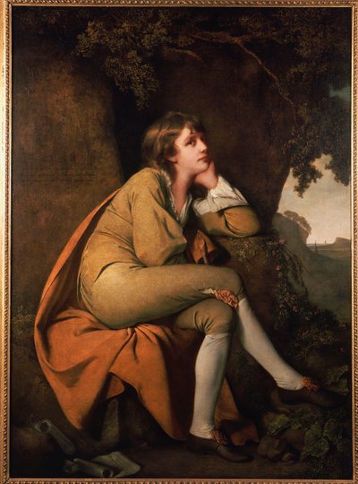 Edwin, uit "Minstrel" door Dr. Beattie door Joseph Wright of Derby