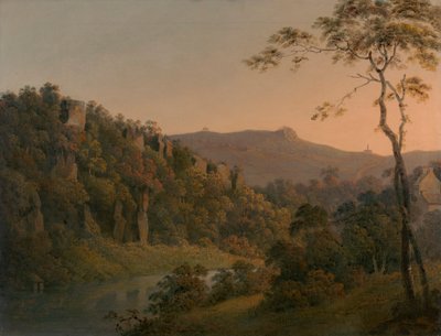 Matlock Dale, kijkend naar Black Rock Escarpment door Joseph Wright of Derby