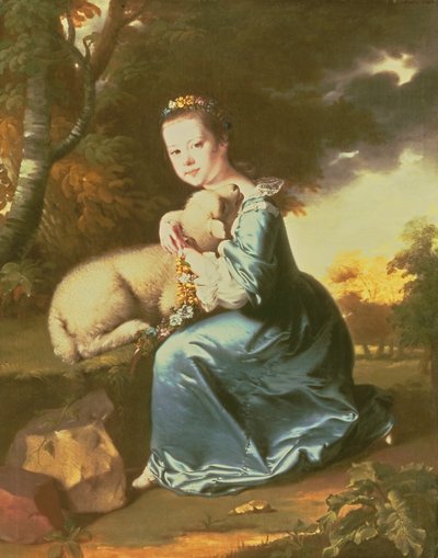 Miss Frances Warren, vroege 1760s door Joseph Wright of Derby