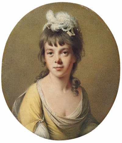 Portret van Miss Harriet Hope door Joseph Wright of Derby