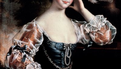 Susanna Hope (detail) door Joseph Wright of Derby