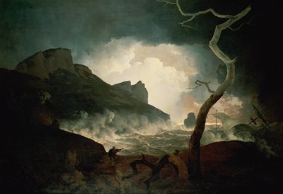 De Storm, Antigonus Achtervolgd door de Beer uit "Het Winterverhaal", Act III, Scene 3 door Joseph Wright of Derby