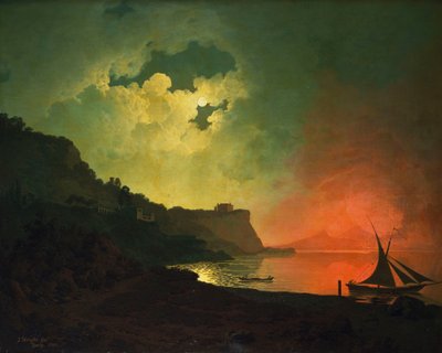 Vesuvius vanuit Posilipo door Joseph Wright of Derby