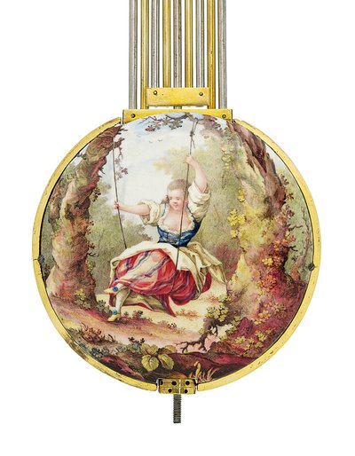 Louis XVI maand-gang gemiddelde en zonnetijd schoorsteenklok met remontoire door Joseph and Robin Robert  Coteau