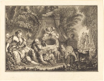 Plattelandsplezier door Joseph de Longueil after Charles Eisen