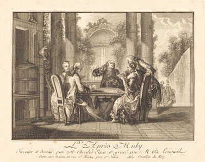 De namiddag door Joseph de Longueil after Charles Eisen