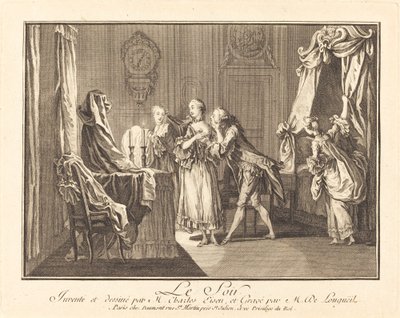 De Avond door Joseph de Longueil after Charles Eisen