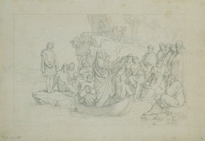 De preek vanaf het schip door Joseph von Fuhrich