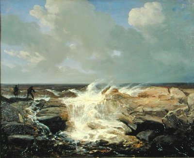 Stormachtig Weer bij Boulogne door Josephine Bowes