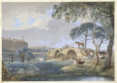 Gezicht bij Tours door Josephus Augustus Knip (signed by artist)
