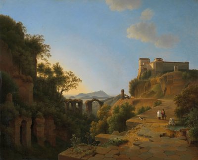 De Golf van Napels met het eiland Ischia in de verte door Josephus Augustus Knip