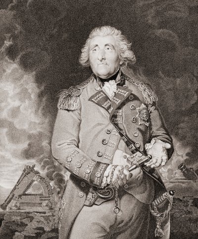 George Augustus Elliott, Lord Heathfield door Joshua (after) Reynolds