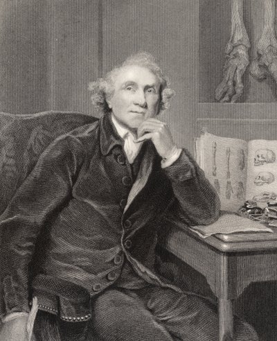 John Hunter, gegraveerd door G.H. Adcock, uit 