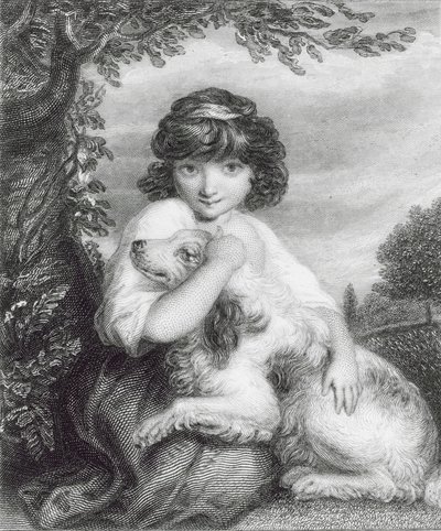 Hou van mij, hou van mijn hond door Joshua (after) Reynolds