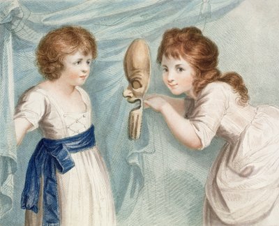 Het Masker, gegraveerd door Luigi Schiavonetti, uitgegeven door T. Simpson en Darling & Thompson door Joshua (after) Reynolds
