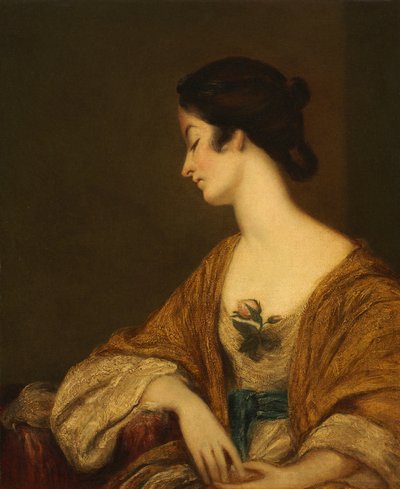 Portret van mevrouw George Collier door Joshua (follower of) Reynolds