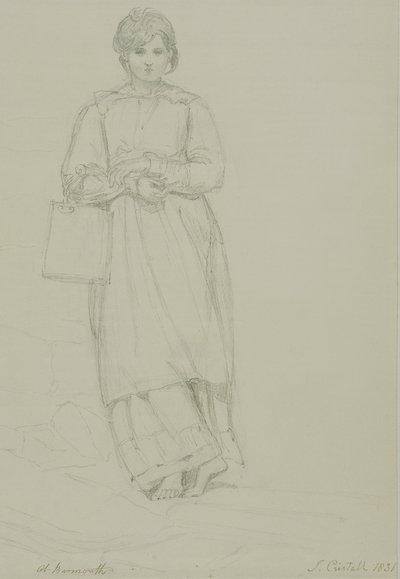 Jong meisje met melkkan, 1831 door Joshua Cristall