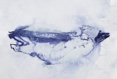 Abstracte Blauwe Vogel door Joshua Hoskins