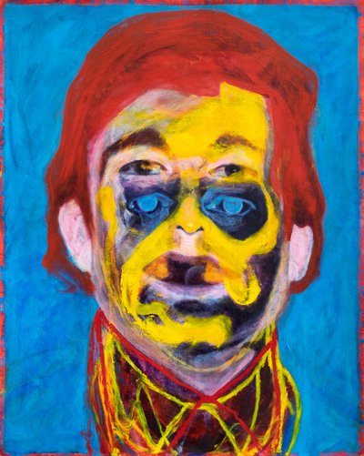 Kleurrijk abstract portret door Joshua Hoskins