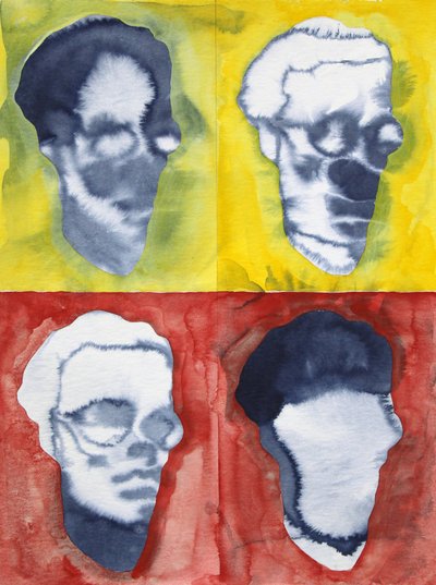 Expressieve hoofden in aquarel door Joshua Hoskins